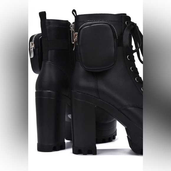 Women👩🏽Cape Robbin MonikPlatform ChelseaAnkleBoots🥾W ChunkyBlock Heels&Pocket - Picture 10 of 11